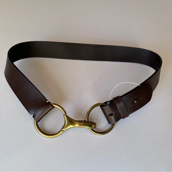 Ariat Brown Leather Bridle Belt Size Small Gold Tone Clip Buckle - Picture 11 of 12